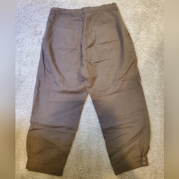 Pavietra Linen Teklya Pants in Chocolate Brown - Picture 5 of 6